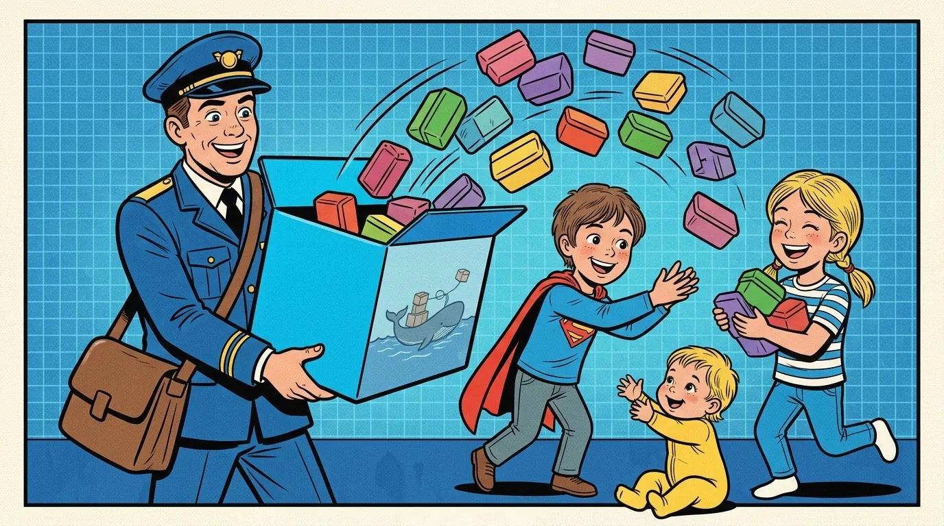 Docker упаковал всё в удобные контейнеры — лови, запускай где хочешь!