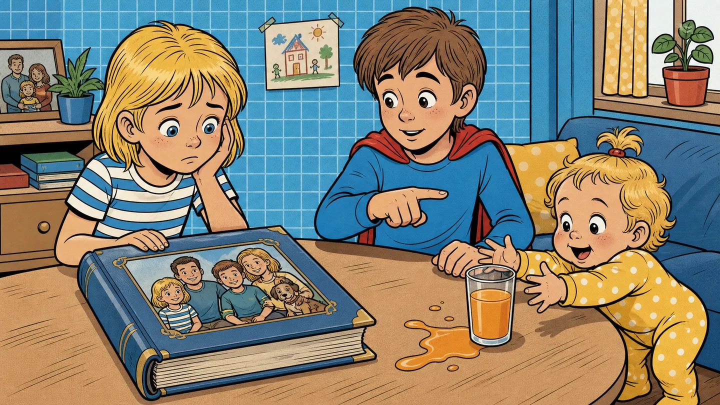 Один семейный альбом и один стакан сока — плохое сочетание для важных воспоминаний.
